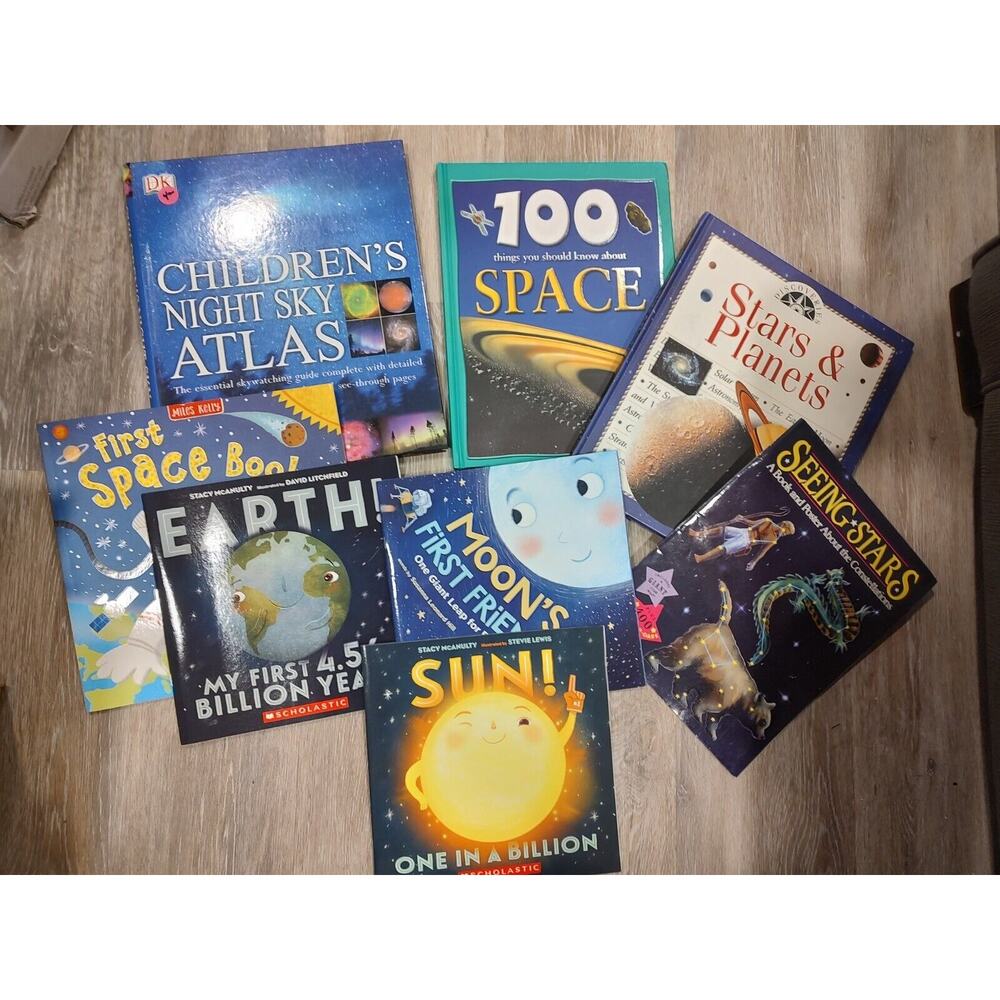 lot of 8 children's space themed boos educational science books